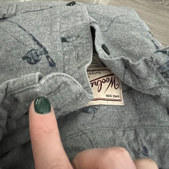 Vintage Woolrich Novelty Print Fishing Rod Soft Button Front Long Sleeve Shirt - Picture 12 of 12